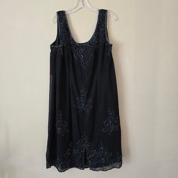 JMD New York Vintage Womens Embellished Formal Black Dress 2 Piece Size 3X Glam - Picture 6 of 16
